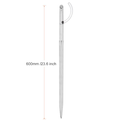 HARFINGTON Wing Divider Compass 20 Inch 500mm Adjustable Lockable Woodworking Compass for Metalworking Geometry Drawing Woodworking - size: 20"