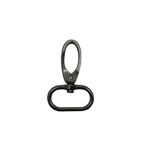 Swivel Lobster Claw Clasps 1 Inch 15pcs - Heavy Duty Metal Clasps with Secure Lock, Curved Snap Hooks for Bags, Jewelry Making, Keychains, Lanyards & DIY Craft Supplies (Gunmetal, 1 inch) - color: Gunmetal, size: 1 inch