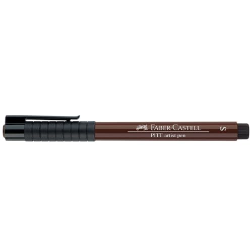 Faber-Castell Art & Graphic Pitt Artist Pen Fineliner India Ink Pen, Dark Sepia, Dark Sepia, For Art, Craft, Drawing, Sketching, Home, School, University, Colouring - color: Dark Sepia