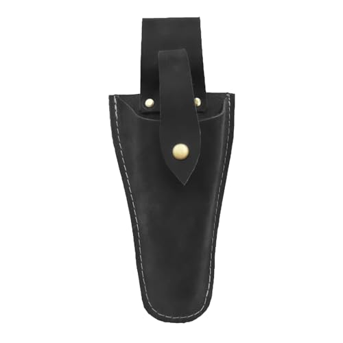 Plier Holder for Belt, Durable Leather Sheath Pouch Holder Gardening Tools Holster Belt Case for Garden Pruning Pliers Shears Scissors or Knife,Tools Gifts for Men Dad Husband Boyfriend - color: Black