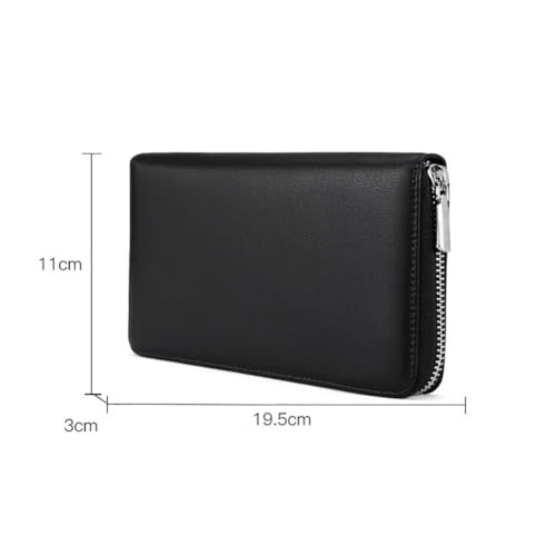60 Slots Credit Card Holder Wallet Business Card Organizer Wallet Zipper PU Leather Credit Card Bag Large Capacity Credit Card Case Debit Card Storage Bag Gift Card Holder Black - color: Black
