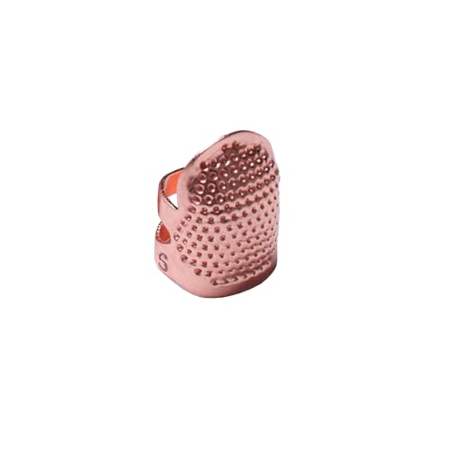 1 Pcs Adjustable Metal Sewing Thimble Finger Protector Open Top Ring Thimble Fingertip Shield for Quilting Embroidery Hand Sewing Tool(Rose Gold, S) - color: Rose Gold|S
