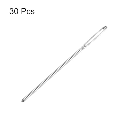 Generic 30Pcs Large Eye Blunt Needles 2.75" Tapestry Needle Yarn Sewing Knitting Weaving Needle Stainless Steel for Crochet Projects