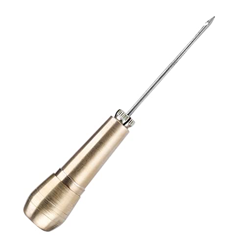 Oumefar Leather Sewing Awl Kit - 3 Needles, Hand Stitch Awl, Shoe Repair Tool for Leather & Handmade Projects