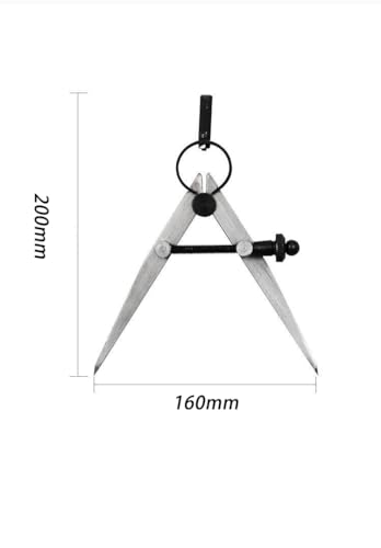 Brccee AC Leathers DIY Adjustable Edge Creaser Wing Divider,Rotating Craft Tool Leathercraft Compasses, Compass Drawing Tool (6 Inch) - color: 6 Inch