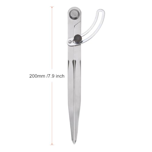 HARFINGTON Wing Divider Compass 8 Inch 200mm Adjustable Lockable Woodworking Compass for Metalworking Geometry Drawing Woodworking - size: 8"