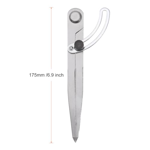 HARFINGTON Wing Divider Compass 7 Inch 175mm Adjustable Lockable Woodworking Compass for Metalworking Geometry Drawing Woodworking - size: 7"