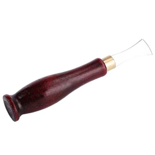 Leather Edge Creaser, 1mm & 2mm Leather Crease Burnisher Tool for Leather Craft, Edge Smoothing Polishing Finishing Tool for DIY Leatherworking, Stainless Steel & Wooden Handle