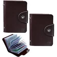 Stealodeal PU Leather Card Holder – Multi-Compartment Organizer for Debit/Credit/ATM Cards (Unisex Design) (Brown 28 Slots) - color: Brown 28 Slots