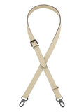 IBWell Genuine Leather Strap Replacement Crossbody Adjustable with Shoulder Strap Pads for Travel Duffel Bags - color: Beige-gun Buckle