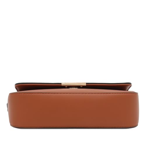Mini Classic Rectangular Flap Purse Underarm Shoulder Bag - color: Tan