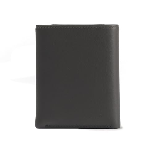 Men's Trifold Wallet with Removable Card Holder - Black Onyx | 9 Credit Card Slots - Double Bill Compartment - 3 Interior Pockets - Thumb Slide - Full Grain Leather - 3.5"W x .75"D x 4.3"H - color: Black Onyx, size: with Card Wallet