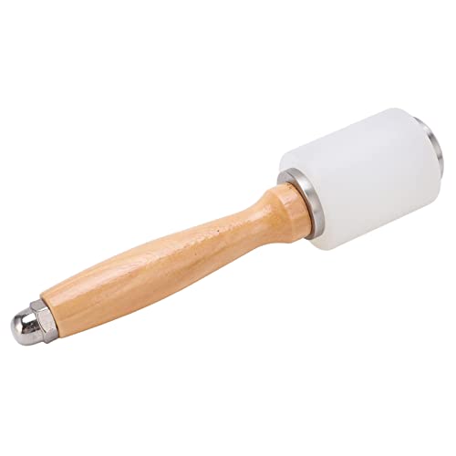 Leather Carving Hammer, DIY Handcrafted Leather Nylon Hammer with Wood Handle, for Shop Tools