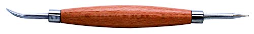 Realeather T1101-00 Modeler/Stylus Doublesided Leathercraft Tool, 6.5", Wood/Stainless Steel, 1-Unit