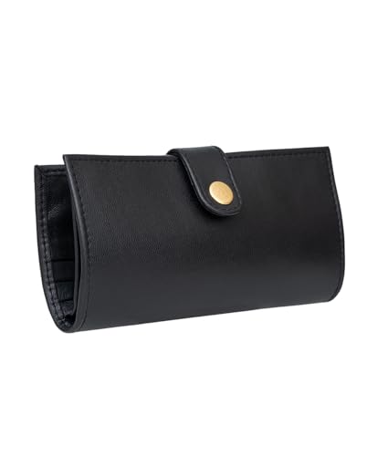 Women’s Genuine Leather Wallet – Slim Design with Secure Snap Multiple - Card Slots & Interior Zipper Pocket (Ladies Wallet Black) - color: Ladies Wallet Black