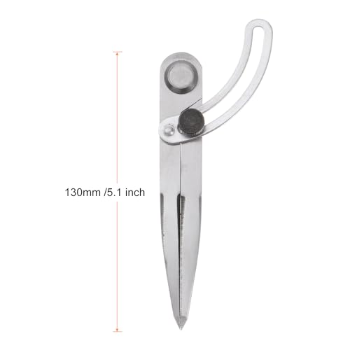HARFINGTON Wing Divider Compass 5 Inch 125mm Adjustable Lockable Woodworking Compass for Metalworking Geometry Drawing Woodworking - size: 5"