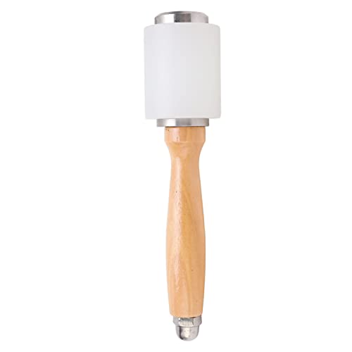 Leather Carving Hammer, DIY Handcrafted Leather Nylon Hammer with Wood Handle, for Shop Tools