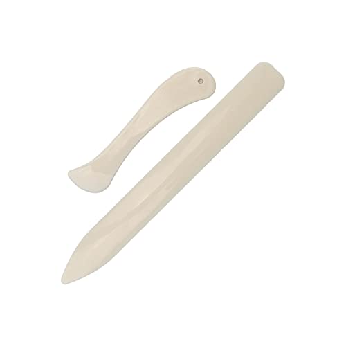 Bone Folder, Plastic Craft Tool for Scoring Creasing Flattening Paper Cardboard Leather, with Ruler for Origami Scrapbooking Card Making DIY Art Crafts