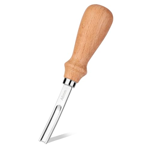 Jmuiiu 6mm Leather Edge Skiving Bevelers Tool, Leather Skiving Knife | Wide MouthTool for All Types of Leather Processing - size: 6mm