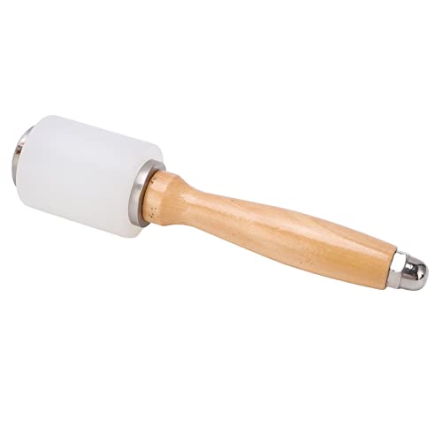Leather Carving Hammer, DIY Handcrafted Leather Nylon Hammer with Wood Handle, for Shop Tools