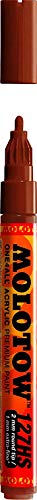 Molotow ONE4ALL Acrylic Paint Marker, 2mm, Hazelnut, 1 Each (127.210) - size: 1 Count (Pack of 1), style: Hazelnut