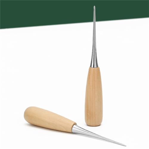 Leather Sewing Awl Wood Handle Drillable Awl Pin Punching Hole Maker Stitching Overstitch Sewing Awl Kit