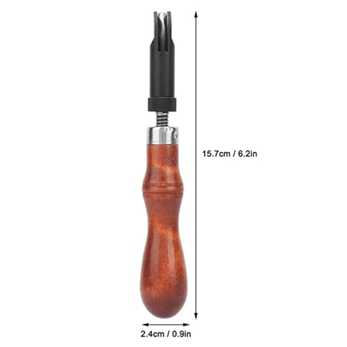 Wood Handle V Cove Base Leather Groover V Type Push Groover Groover Tool Cotton Crochet Thread Type Push Groover Leather Grooving Craft Gouge Tool