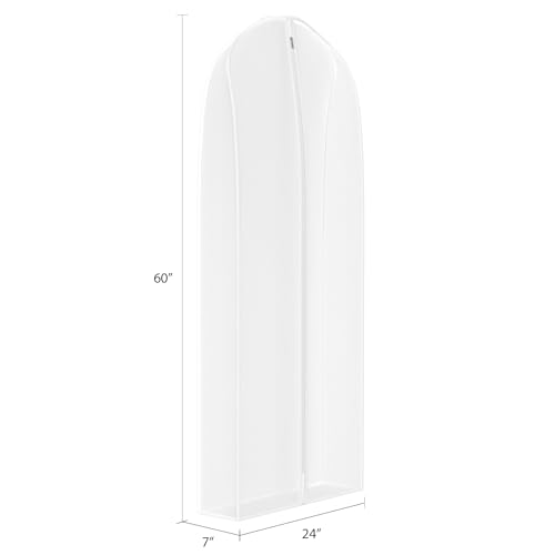 Zilink Dress Bags for Gowns Long Dust Cover for Hanging Clothes 60 in 2Pack - size: 60"-2pack