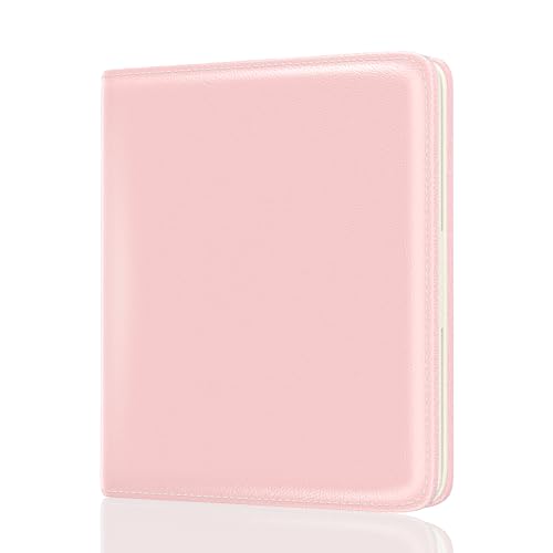 Rouidr Womens Wallet, RFID Small Slim Wallet for Women, Cute Bifold Leather Pocket Credit Card Holder Ladies Mini Purse with Zipper Coin Pocket & ID Window, Pink - color: A-Pink