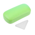 PERFECTSIGHT Sunglasses Case, Large Hard Shell Glasses Case, Cute PU Leather Protective Eyeglasses Case for Women Men - color: Green