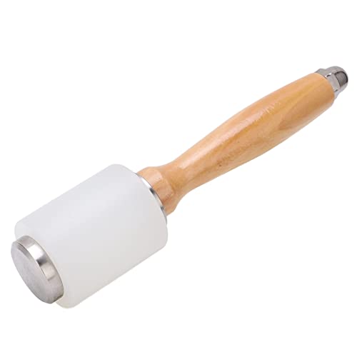 Leather Carving Hammer, DIY Handcrafted Leather Nylon Hammer with Wood Handle, for Shop Tools