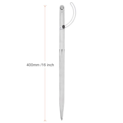 HARFINGTON Wing Divider Compass 16 Inch 400mm Adjustable Lockable Woodworking Compass for Metalworking Geometry Drawing Woodworking - size: 16"