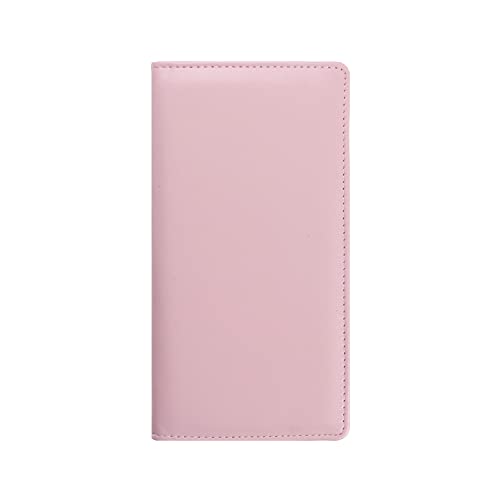 Leather Checkbook Cover for Men Women RFID Blocking by GNEGNI - color: Pink