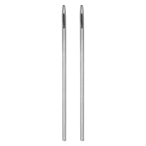 HARFINGTON 2pcs Hollow Punch for Leather 1mm Round Hole Punch Tool for Belt Puncher Carbon Steel Single Punch for Watch Belt Cut Leather Craft Rubber Paper Fabric Plastic Soft Material - size: 1mm