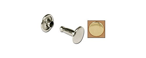 Tandy Leather Double Cap Rivets Large Brass Plate 100/pk 1375-11