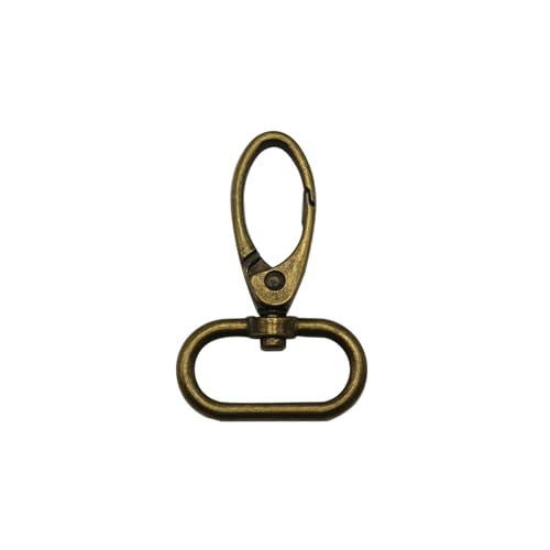 Swivel Lobster Claw Clasps 1 Inch 15pcs - Heavy Duty Metal Clasps with Secure Lock, Curved Snap Hooks for Bags, Jewelry Making, Keychains, Lanyards & DIY Craft Supplies (Antique Bronze, 1 inch) - color: Antique Bronze, size: 1 inch