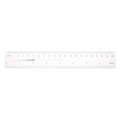 HARFINGTON Flexible 8 Inch PET Plastic Folding Straight Ruler - 0.1mm Scale Transparent Measuring Tool - size: 20cm