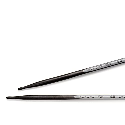 Prym 6" Ergonomic Double Point Knitting Needles, Carbon, US 6 (4mm) - size: US 6 (4 mm)