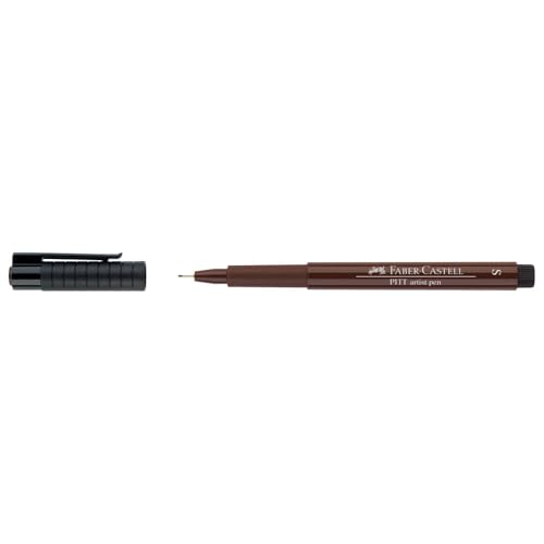 Faber-Castell Art & Graphic Pitt Artist Pen Fineliner India Ink Pen, Dark Sepia, Dark Sepia, For Art, Craft, Drawing, Sketching, Home, School, University, Colouring - color: Dark Sepia