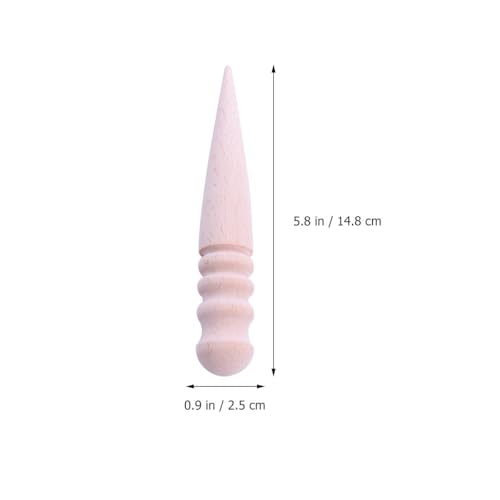 EXCEART Leather Burnishing Round Rod 5.82 Inch Solid Wood Polishing Stick DIY Leathercraft Edge Slicker Trimming Tool for Crafting