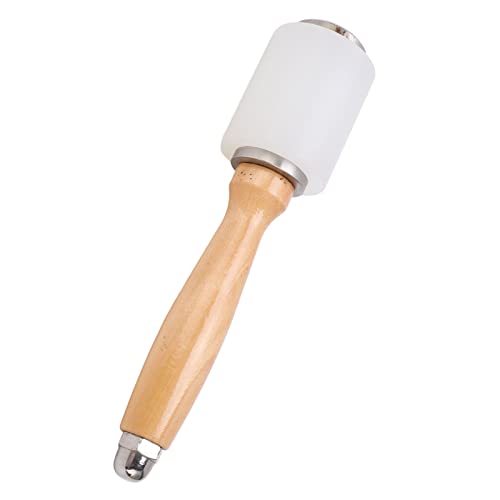 Leather Carving Hammer, DIY Handcrafted Leather Nylon Hammer with Wood Handle, for Shop Tools