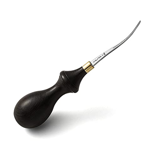 WUTA M390 Die Steel Leather Edge Beveler PRO 0.35mm 1PCS Skiving Craft Work Tools Cutter Edger Creaser Skiver Supplies Professional Design Bevelers Leathercraft Kit Ebony Handle - size: Size 0 (0.35mm) M390