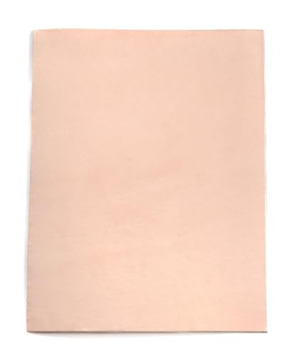 Premium Natural Vegetable Tanned Tooling Leather 5-6 oz (2.0–2.4mm) Pre-Cut Full Grain Grade A Cowhide for DIY Projects, Stamping, Carving, Dyeing, Molding - color: (5-6 Oz) Veg Tan 1 Piece, size: 8.5'' x 11''