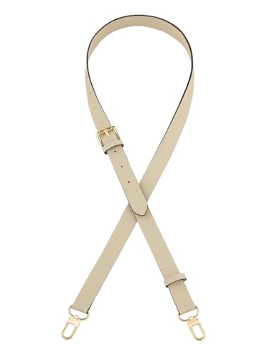 IBWell Genuine Leather Strap Replacement Crossbody Adjustable with Shoulder Strap Pads for Travel Duffel Bags - color: Beige