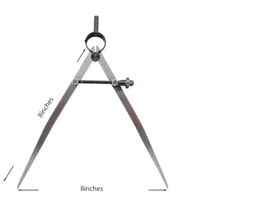 Brccee AC Leathers DIY Adjustable Edge Creaser Wing Divider,Rotating Craft Tool Leather Craft Compasses, Compass Drawing Tool (8 Inch) - color: 8 Inch
