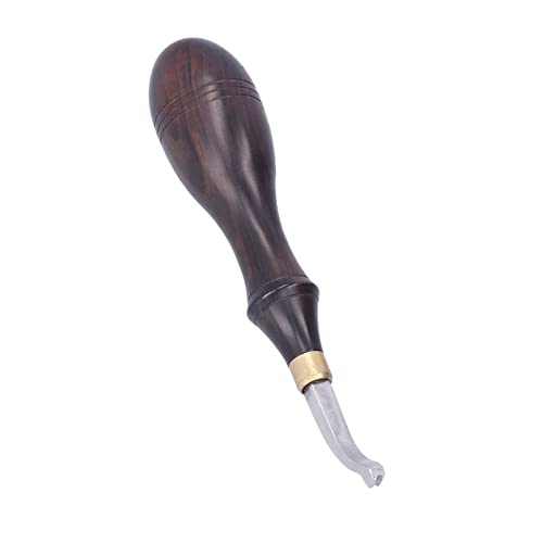 Leather Edge Creaser Stainless Steel Double Line Marking Tool 1.5MM for Leathercraft Stitching Working, Heatable Wood Handle for Soft Leather Precise Grooving - size: 1.5MM