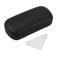 PERFECTSIGHT Sunglasses Case, Large Hard Shell Glasses Case, Cute PU Leather Protective Eyeglasses Case for Women Men - color: Black