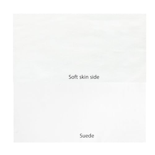 Double Sided Soft Skin Faux Leather/Suede Half Yard 54" x 18" Thickness 0.65mm Width:54" Perfect for Upholstery, DIY Crafts, Hat Making, Hair Crafts Making, Sewing White - color: White, size: 18"x54"
