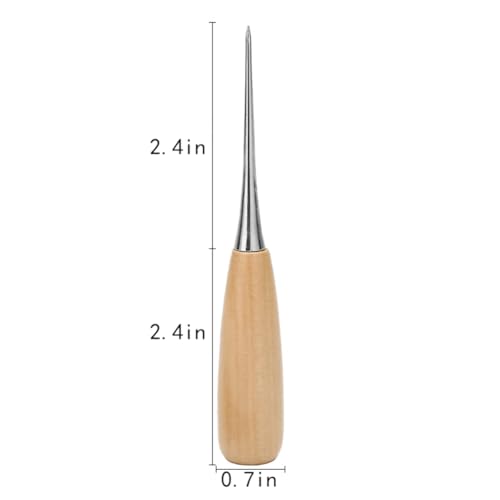 Leather Sewing Awl Wood Handle Drillable Awl Pin Punching Hole Maker Stitching Overstitch Sewing Awl Kit