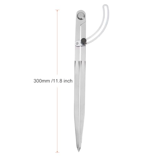 HARFINGTON Wing Divider Compass 12 Inch 300mm Adjustable Lockable Woodworking Compass for Metalworking Geometry Drawing Woodworking - size: 12"